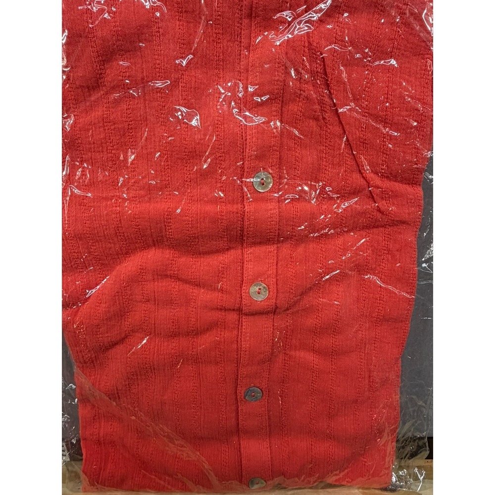 New Helen Jon Relaxed Shirt Dress Red Coral Size Small MSRP $104 - Picture 8 of 9